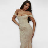 Renske - Vestido longo com corpete elegante e refinado