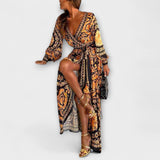 Vestido Envelope - Vestido Boho Feminino com Fenda