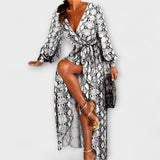 Vestido Envelope - Vestido Boho Feminino com Fenda