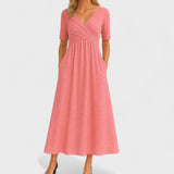Leona - Vestido Elegante com Decote Especial