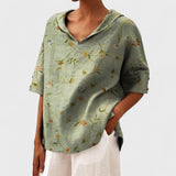 Bruna - Blusa elegante com decote em V