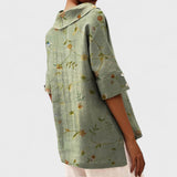 Bruna - Blusa elegante com decote em V