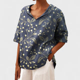 Bruna - Blusa elegante com decote em V