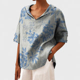 Bruna - Blusa elegante com decote em V