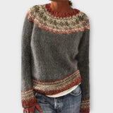 Sweater vintage tricotado para mulheres