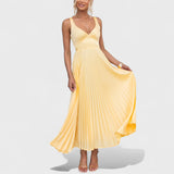 Maria - Vestido Amarelo com Decote em V