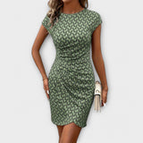 Emma - Vestido curto em tulipa com estampa total