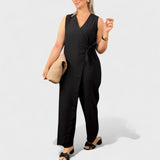 Milena - Macacão Elegante com Decote em V